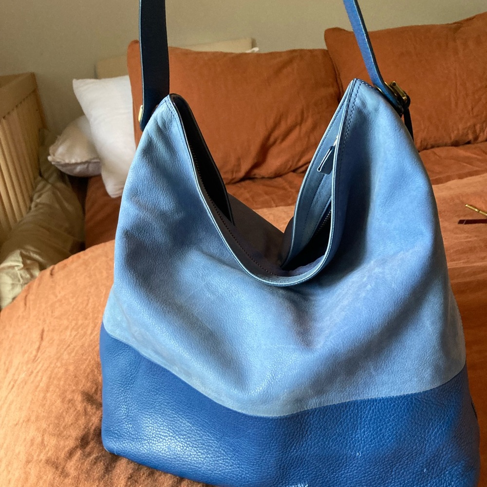 Blue Leather Women's Bag